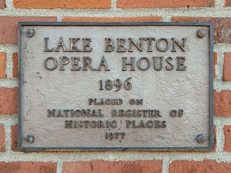 Lake Benton Opera House Marker. Click for full size. Lake Benton Opera House Marker image. Click for full size.