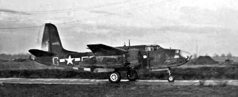 A-20K Martin Marauder of 416th BG - 671st BS - 9th AF image. Click for full size.