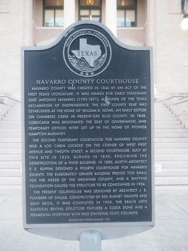 Navarro County Courthouse Marker. Click for full size. Navarro County Courthouse Marker image. Click for full size.
