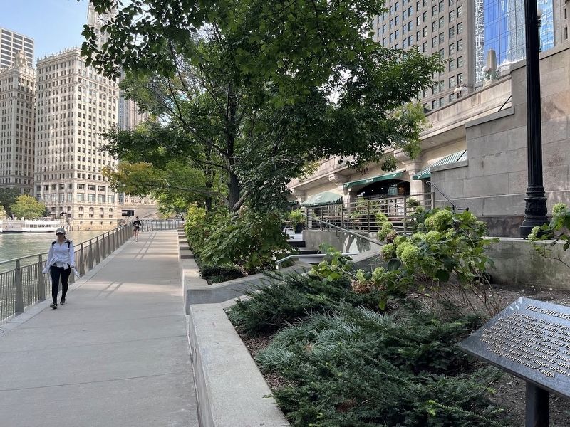 The Chicago Riverwalk Marker image. Click for full size.