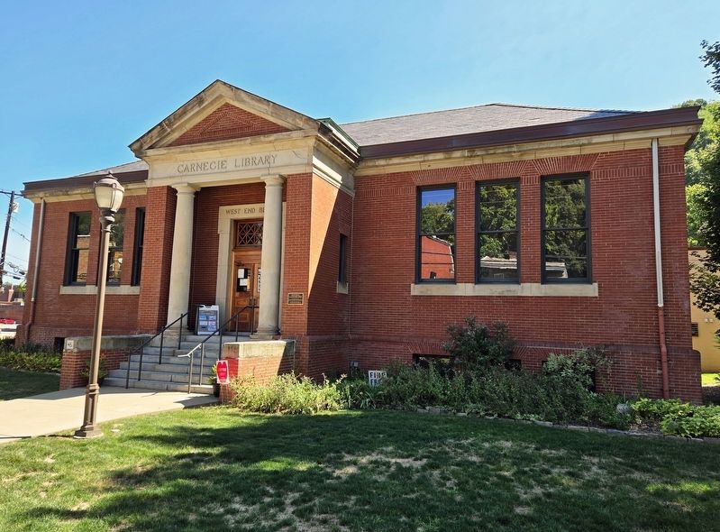 Carnegie Library of Pittsburgh, West End Branch and Marker image. Click for full size.