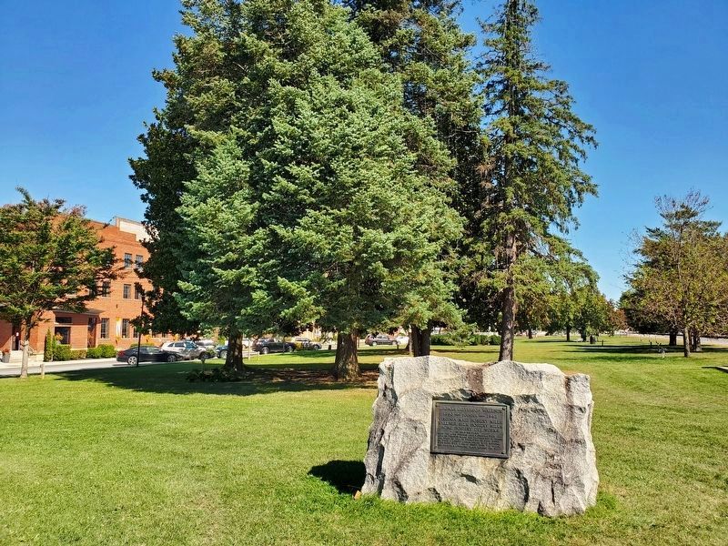 Thomas Jefferson Wallner Marker and monument looking east at Jackson Park. Click for full size. Thomas Jefferson Wallner Marker and monument looking east at Jackson Park image. Click for full size.