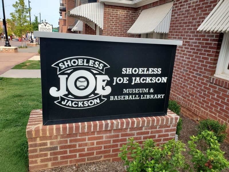 Shoeless Joe Jackson Museum sign. Click for full size. Shoeless Joe Jackson Museum sign image. Click for full size.