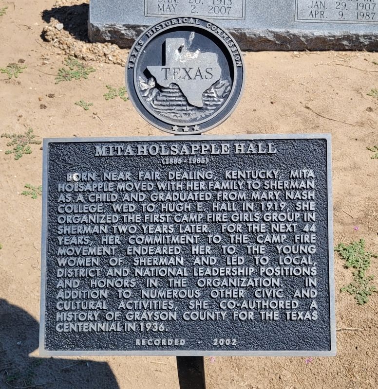 Mita Holsapple Hall Marker image. Click for full size.