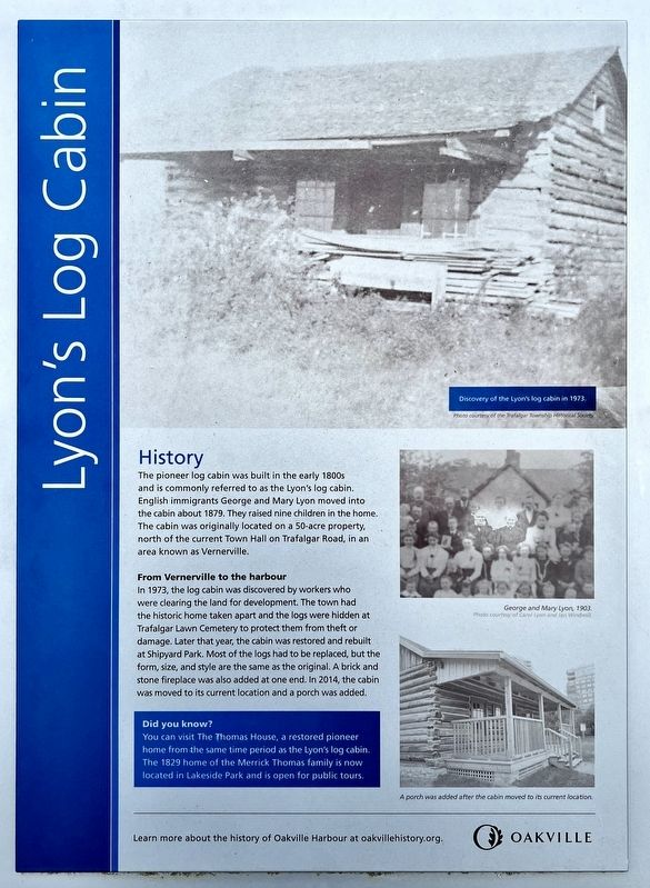 Lyon’s Log Cabin Marker. Click for full size. Lyon’s Log Cabin Marker image. Click for full size.
