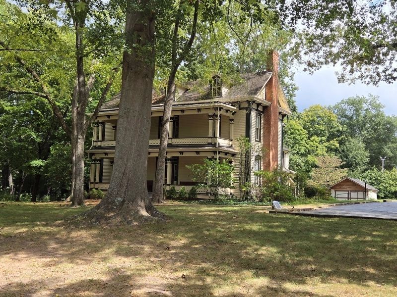 Maple Grove Home. Marker is to the right of the house by the parking lot. Click for full size. Maple Grove Home. Marker is to the right of the house by the parking lot image. Click for full size.
