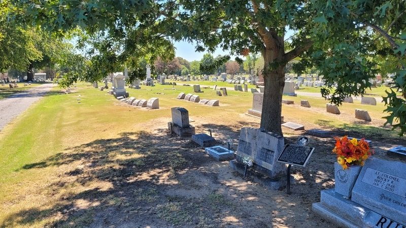 The view of the Reverend J.H. Reynolds and Marker in the cemetery. Click for full size. The view of the Reverend J.H. Reynolds and Marker in the cemetery image. Click for full size.