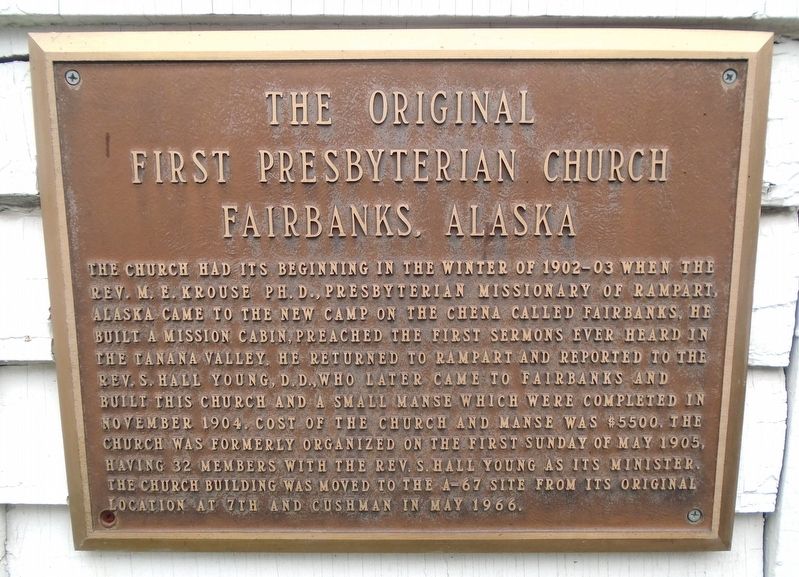 The Original First Presbyterian Church Marker. Click for full size. The Original First Presbyterian Church Marker image. Click for full size.