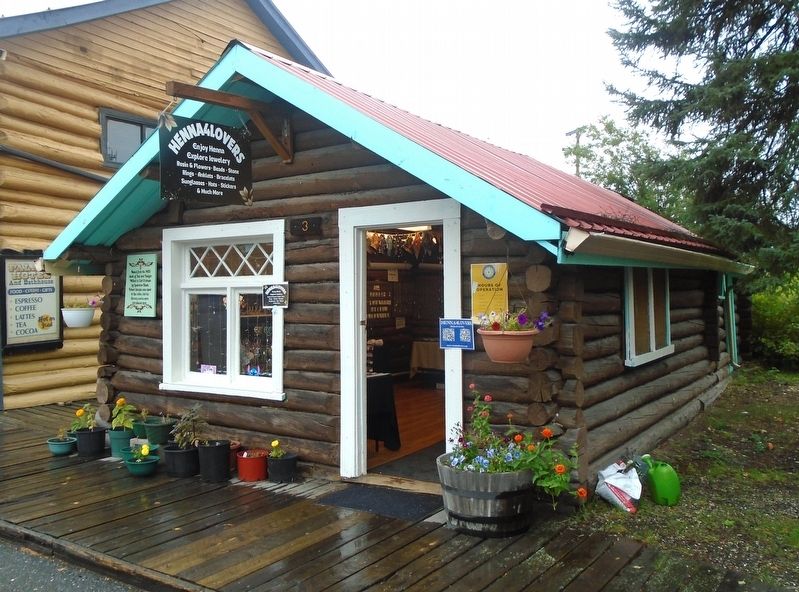 Olson/Erickson Cabin and Marker image. Click for full size.