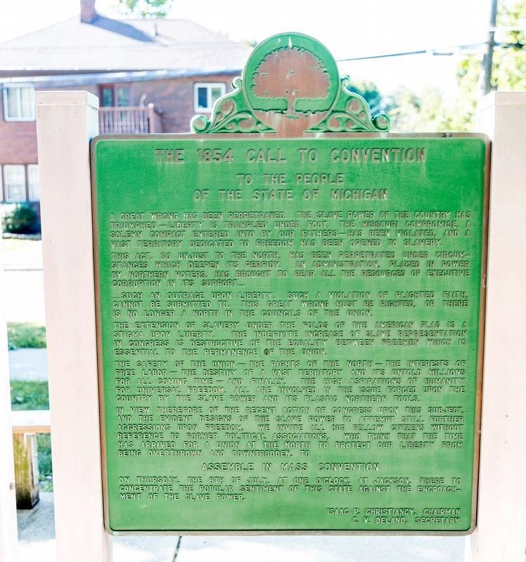 �Under the Oaks� Memorial, side two image. Click for full size.