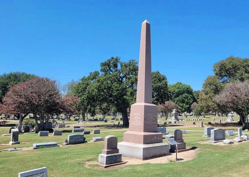 The view of the Judge C.C. Binkley monument in the cemetery image. Click for full size.