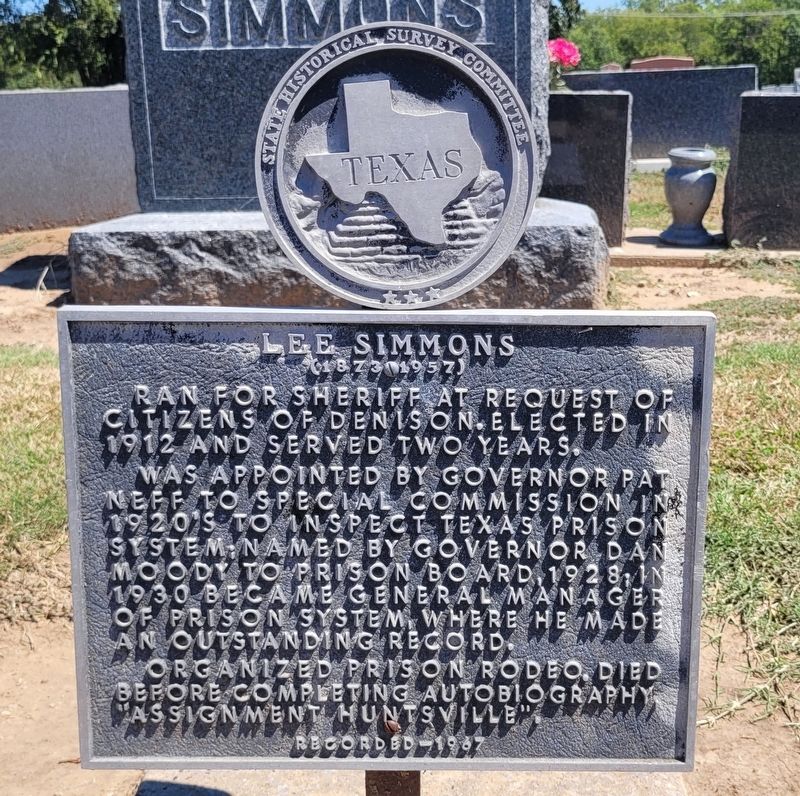 Lee Simmons Marker image. Click for full size.