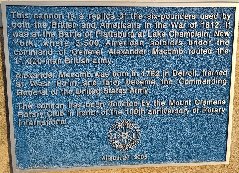 Six-Pounder Replica Marker image. Click for full size.