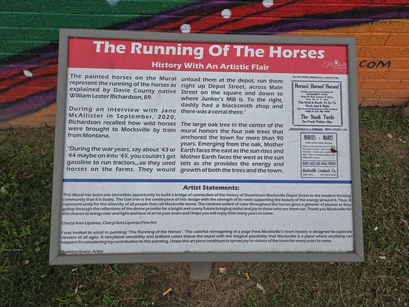 The Running of the Horses Marker image. Click for full size.