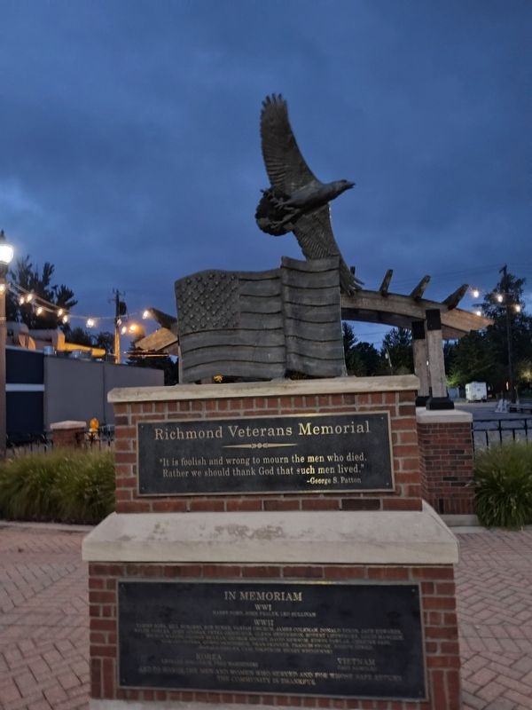 Richmond Veterans Memorial Marker. Click for full size. Richmond Veterans Memorial Marker image. Click for full size.