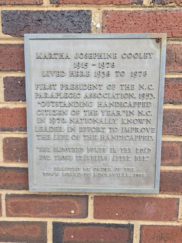 Martha Josephine Cooley Marker image. Click for full size.