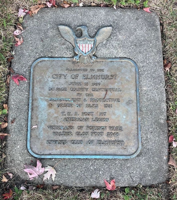DuPage County Centennial Plaque. Click for full size. DuPage County Centennial Plaque image. Click for full size.