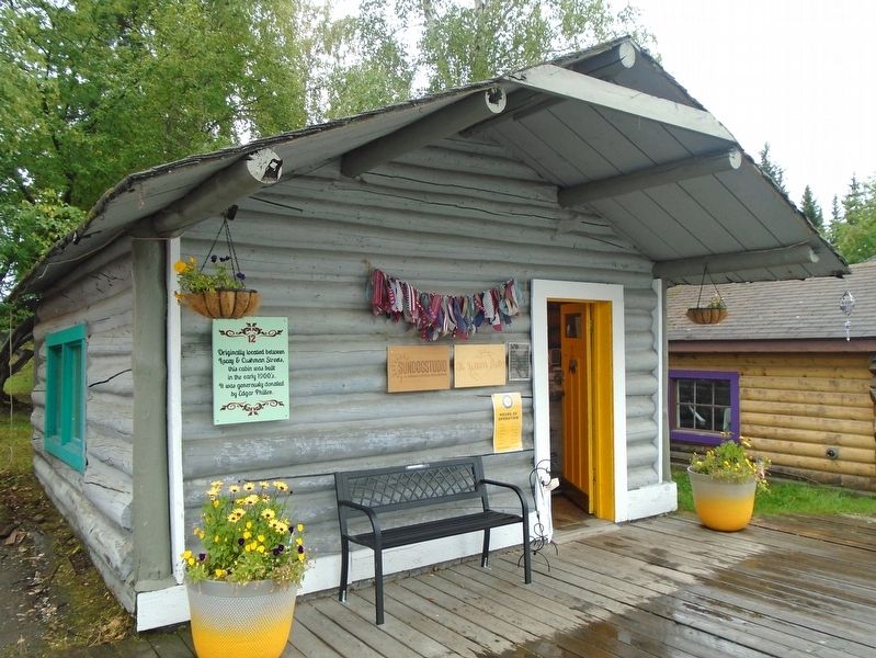 Cabin and Marker. Click for full size. Cabin and Marker image. Click for full size.