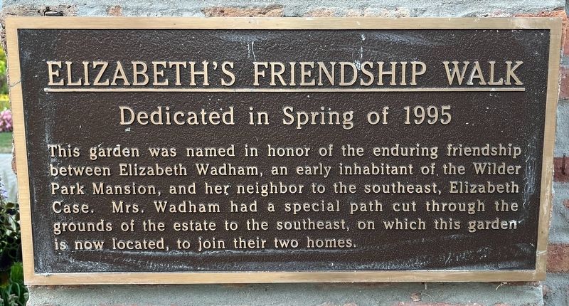 Elizabeth's Friendship Walk Marker image. Click for full size.