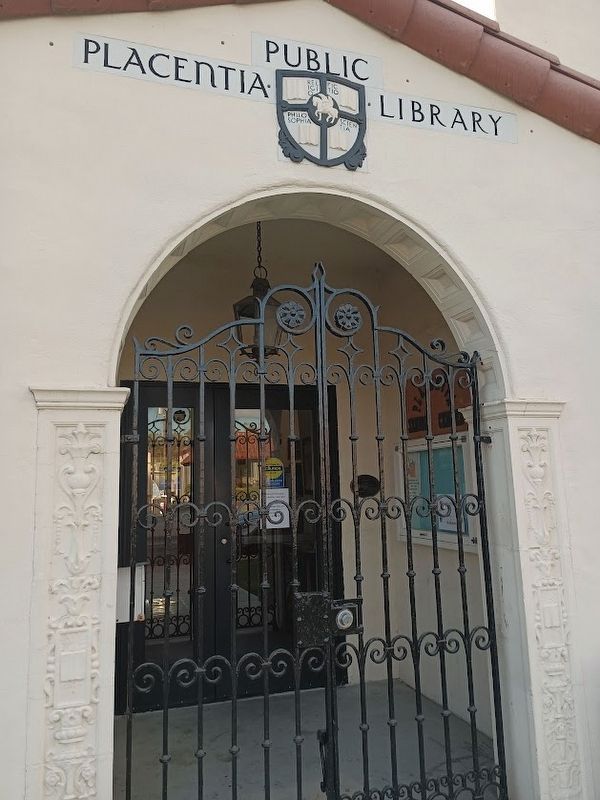 Marker is to the right of the main entrance image. Click for full size.
