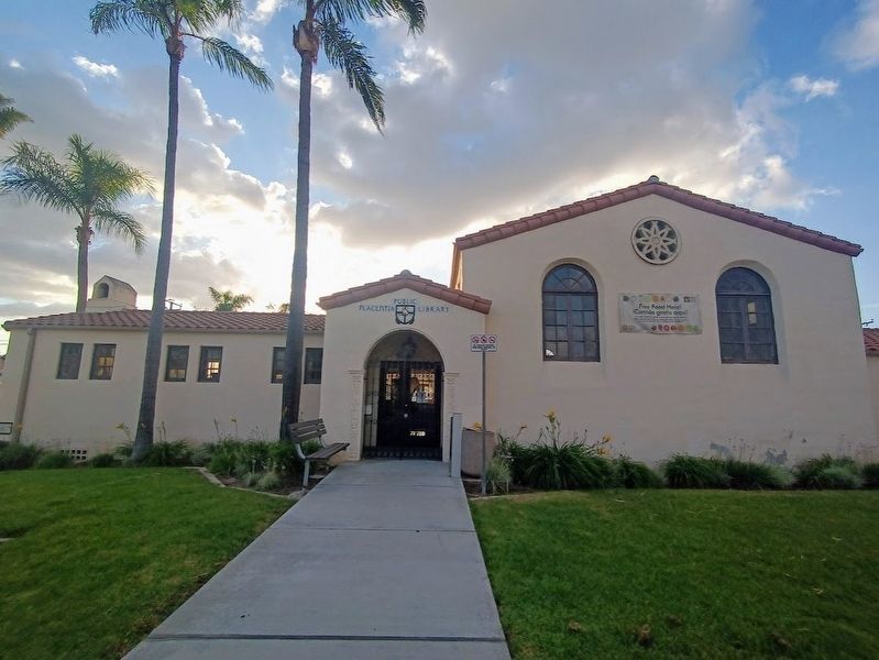 Placentia Public Library building, now Placentia Senior Center image. Click for full size.
