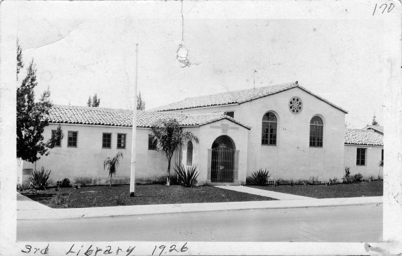 Photo of Placentia Public Library in 1926 image. Click for full size.