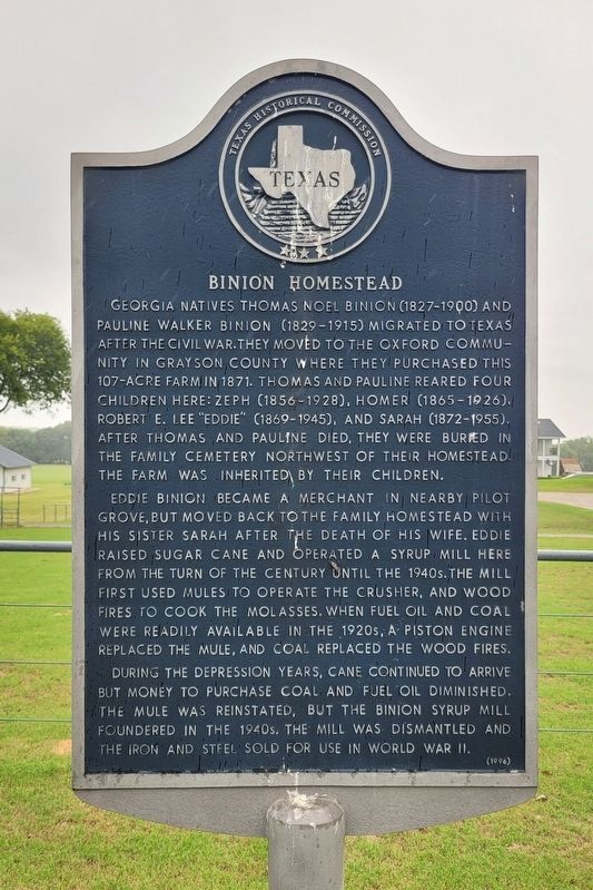Binion Homestead Marker. Click for full size. Binion Homestead Marker image. Click for full size.