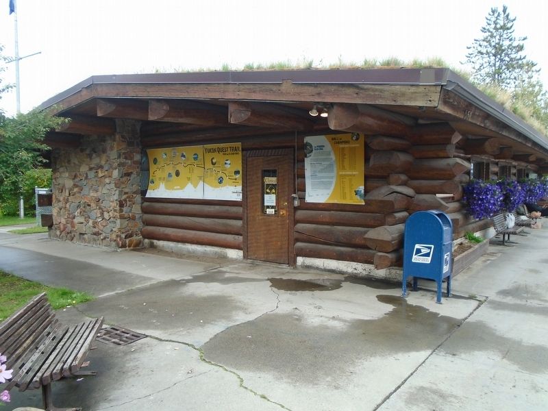 Yukon Quest Trail Headquarters and Marker. Click for full size. Yukon Quest Trail Headquarters and Marker image. Click for full size.