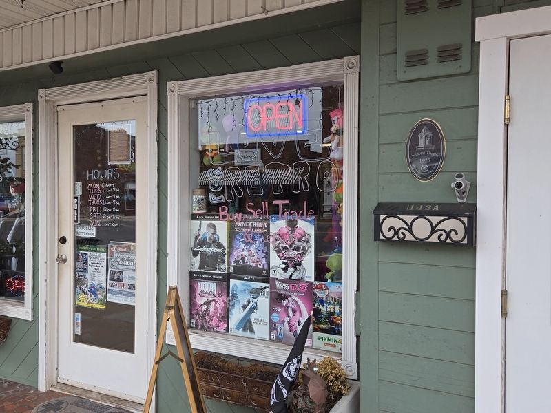 Princess Theatre Marker to the right of the Love Retro window image. Click for full size.