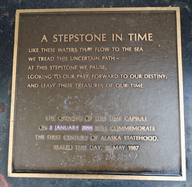 A Stepstone in Time Marker. Click for full size. A Stepstone in Time Marker image. Click for full size.