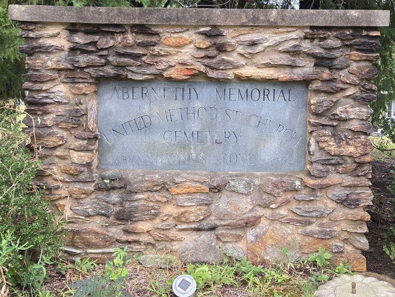Abernethy Memorial United Methodist Church Cemetery Formerly Jones Grove 1852. image. Click for full size.