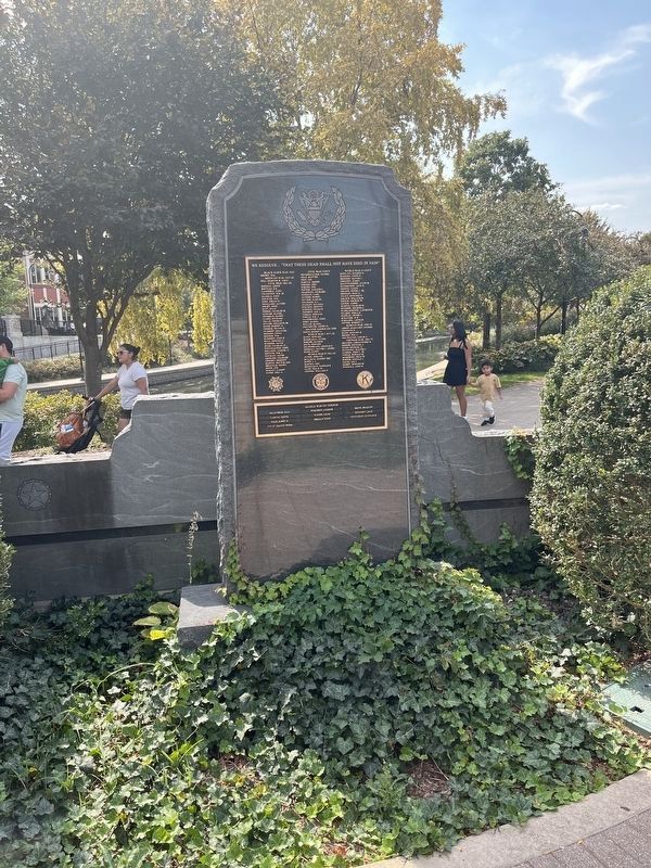 Naperville Veterans Memorial rear view. Click for full size. Naperville Veterans Memorial rear view image. Click for full size.
