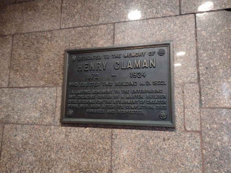 Henry Claman Marker image. Click for full size.