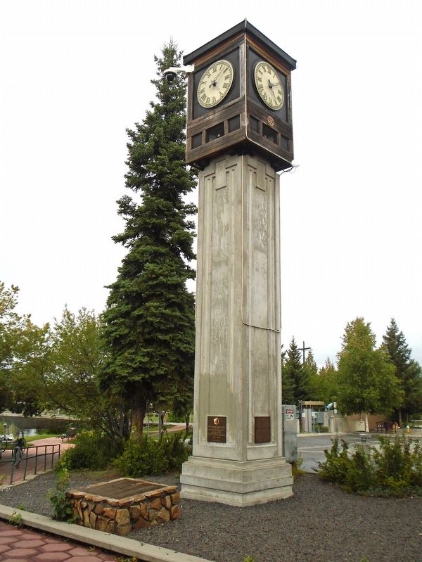 The Fairbanks Rotary Club Clock Tower and Carillon and Markers. Click for full size. The Fairbanks Rotary Club Clock Tower and Carillon and Markers image. Click for full size.