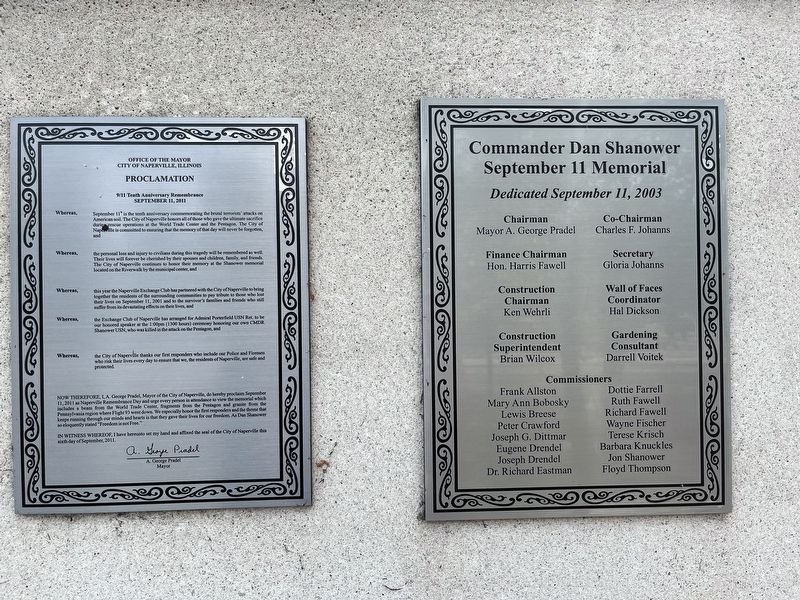 Commander Dan Shanower September 11 Memorial. Click for full size. Commander Dan Shanower September 11 Memorial image. Click for full size.