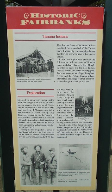 Tanana Indians / Exploration Marker image. Click for full size.