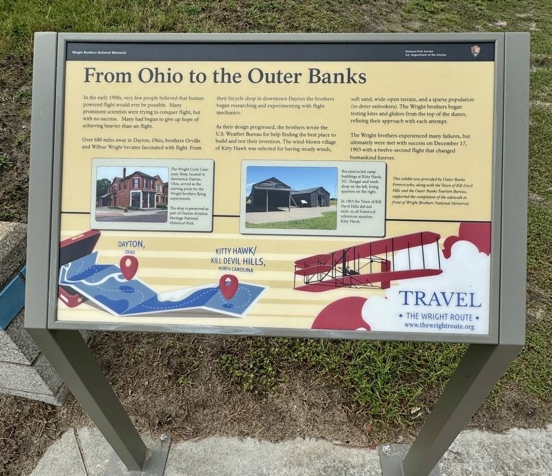 From Ohio to the Outer Banks Marker. Click for full size. From Ohio to the Outer Banks Marker image. Click for full size.