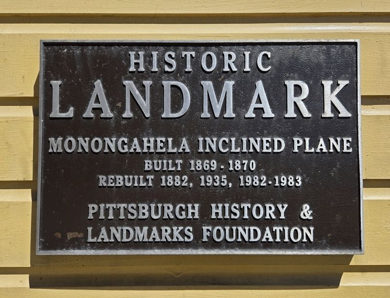 Monongahela Inclined Plane Marker. Click for full size. Monongahela Inclined Plane Marker image. Click for full size.