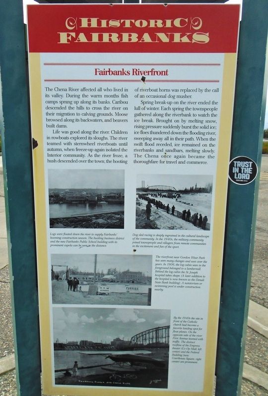 Fairbanks Riverfront Marker. Click for full size. Fairbanks Riverfront Marker image. Click for full size.