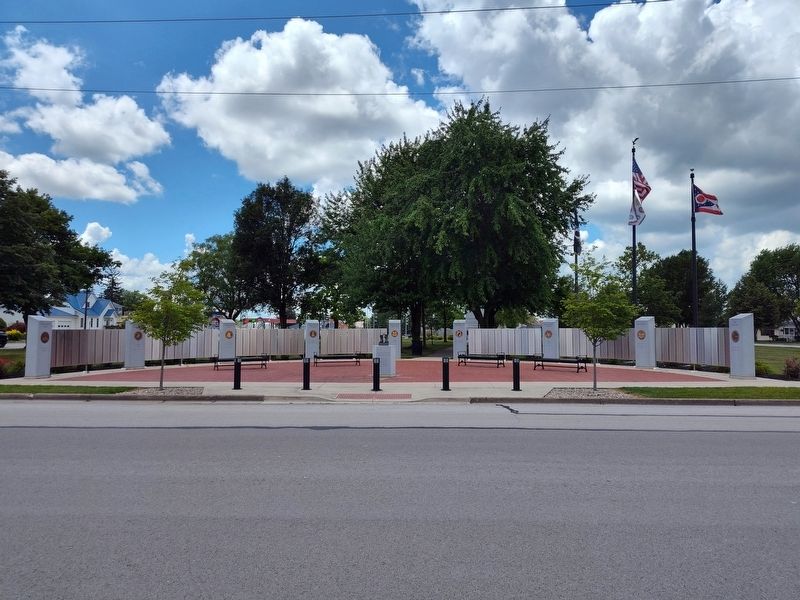 Fort Recovery Veterans Plaza Marker image. Click for full size.