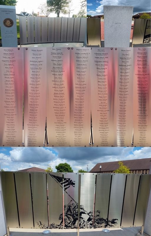 Fort Recovery Veterans Plaza Wall Portion 3 & Pillar 3 image. Click for full size.