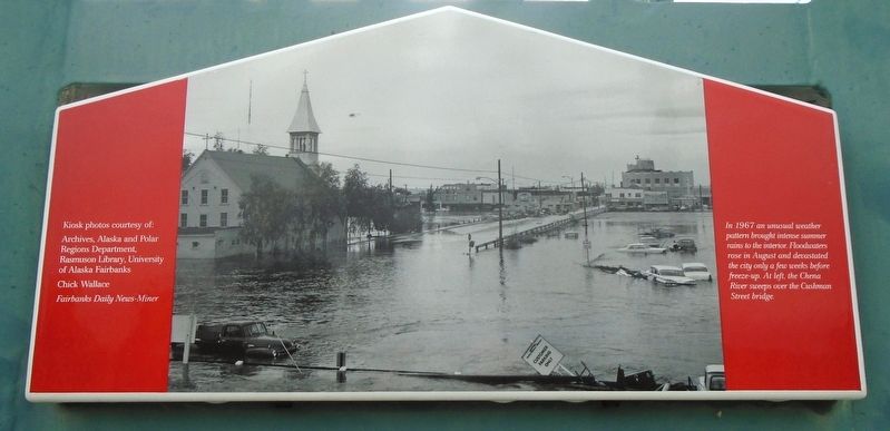 1967 Chena River Flood Marker. Click for full size. 1967 Chena River Flood Marker image. Click for full size.