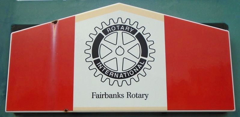 Rotary Emblem Over Community Volunteers Marker image. Click for full size.