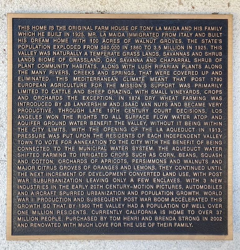 House of Tony La Maida Marker image. Click for full size.