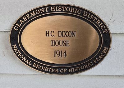 H.C. Dixon House Marker image. Click for full size.