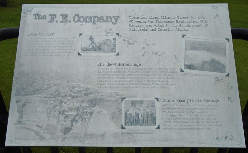 The F.E. [Fairbanks Exploration] Company Marker image. Click for full size.