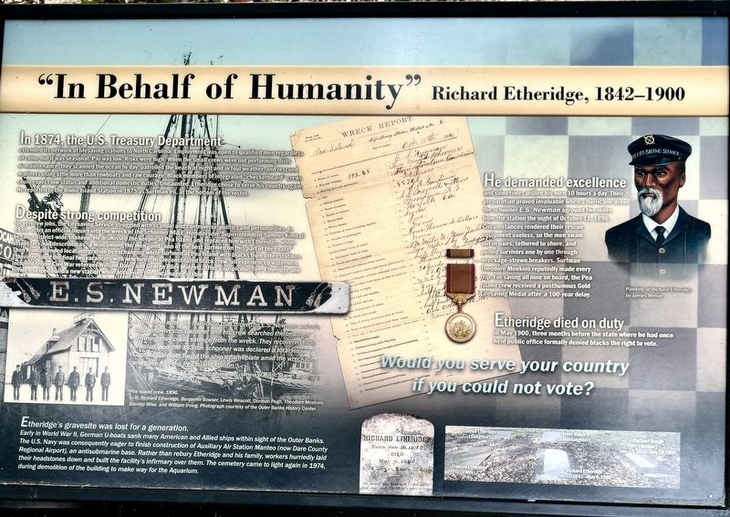 Richard Etheridge, 1842-1900 Marker image. Click for full size.