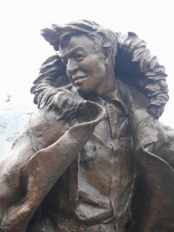 Walter Harper Memorial Sculpture Detail image. Click for full size.