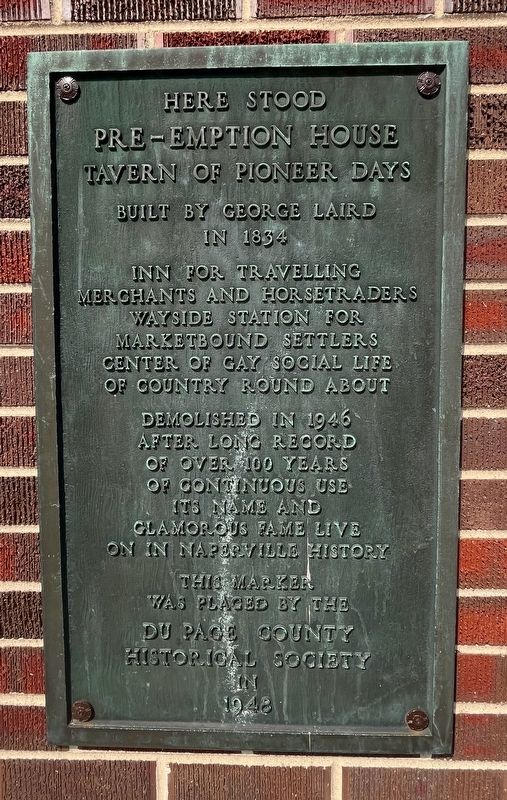 Pre-Emption House Marker image. Click for full size.