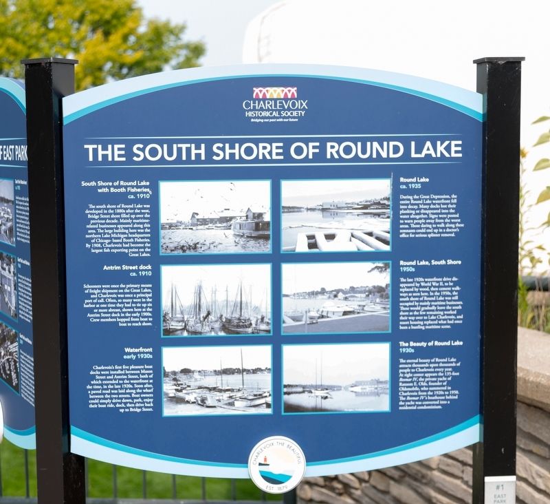 The South Shore of Round Lake side of marker image. Click for full size.